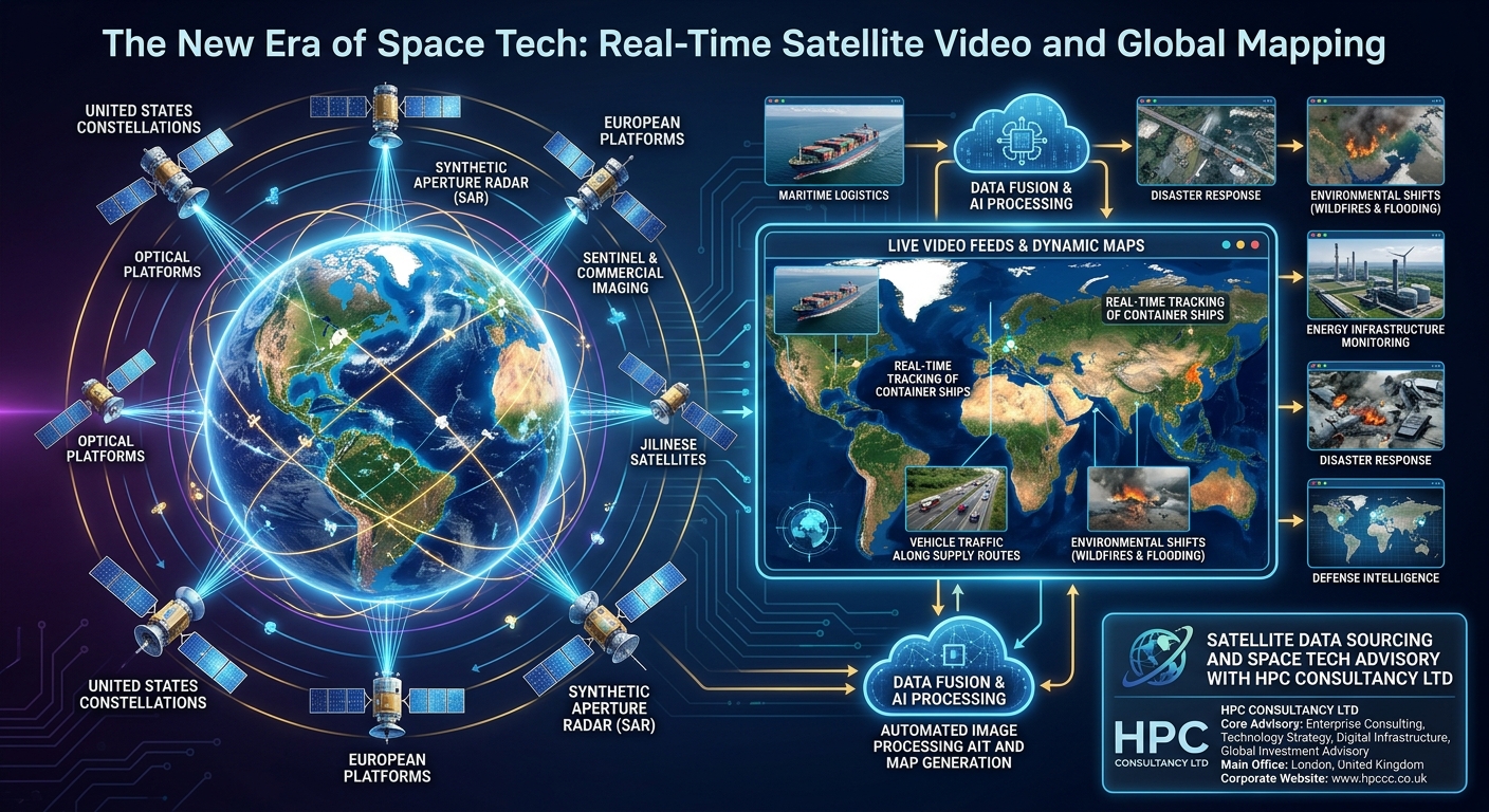 Real-Time Satellite Video and Global Mapping United Kingdom